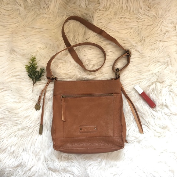 🌿SOLD🌿 Lucky Brand Vintage Brown Leather Studded Crossbody Purse - Picture 6 of 13